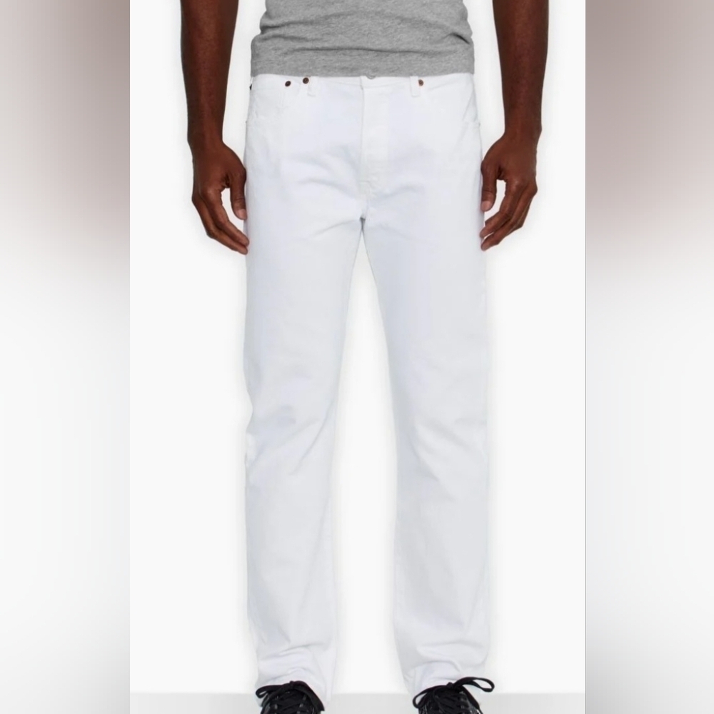 Levi's Men's Straight Jeans - White